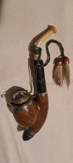 Sans prix de réserve - Pipe - Bois, Os, Laiton, Nieuw