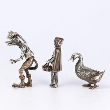 NO RESERVE - Statuette, Roodkapje en de Boze Wolf - 6.3 cm -