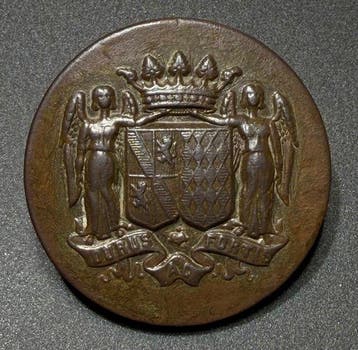 Post-middeleeuws Koper Uitzonderlijke knop met een