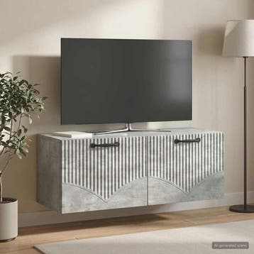 vidaXL Wandmontage TV-kast Betongrijs 78,5 x 31 x 30 cm, Verzenden