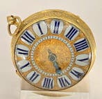 MORISSON a Paris - große gravierte Oignonspindeluhr -