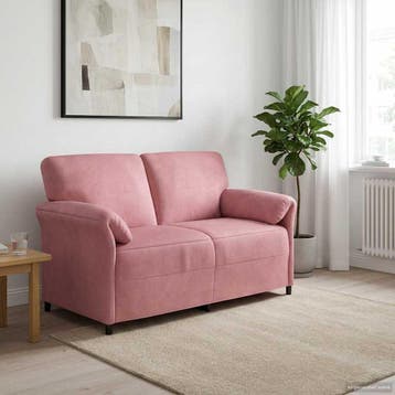vidaXL 2-Zits Sofa Roze 158 x 83 x 95 cm Fluweel, Verzenden