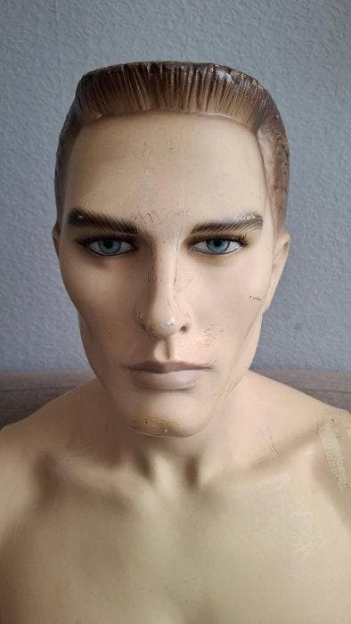 Hoofd van een figuur - glasvezel, Antiquités & Art, Curiosités & Brocante