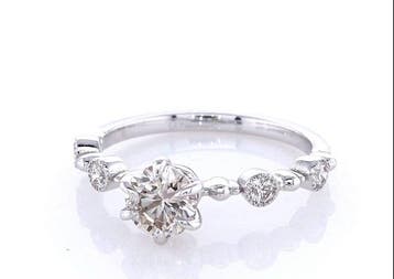 Zonder minimumprijs - Ring - 14 karaat Witgoud - 0.69ct. tw., Nieuw