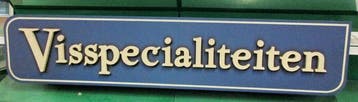 Reclame Bord, Bord, Visspecialiteiten