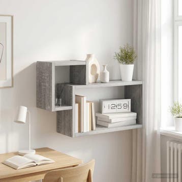 vidaXL Wandplank Muurmontage Grijs Sonoma 55 x 15 x 35 cm, Verzenden, Nieuw