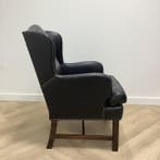 vintage Arne Norell leren fauteuil, zwart