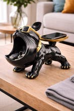 Beeld, bulldog cool sculptuur - 19 cm - polyresin, Antiek en Kunst