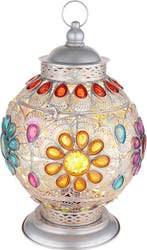 2dekans | Globo tafellamp Gelasius - zilver - metaal - 27 cm, Ophalen of Verzenden, Nieuw