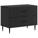 vidaXL Nachtkastje met lade Zwart 62 x 34,5 x 47,5 cm, Huis en Inrichting, Slaapkamer | Nachtkastjes, Verzenden, Nieuw