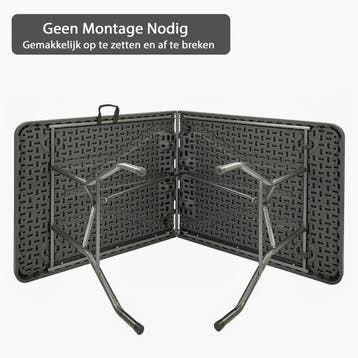 MaxxGarden Vouwtafel - Tuintafel - 180x70x74 - Rattan loo..., Ophalen of Verzenden, Nieuw
