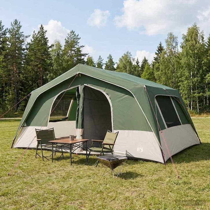vidaXL Familietent Groen 533 x 312 x 230 cm, Caravanes & Camping, Tentes, Envoi