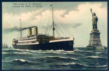 Empire allemand 1908 - Carte postale de la Deutsche Seepost,