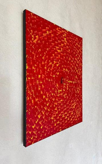 Aykaz Arzumanyan - Rose - 1125 - Abstraction géométrique