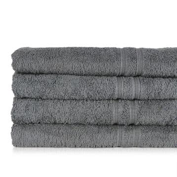 Handdoek Antraciet 50x100cm 100% Katoen - Treb ADH, Verzenden, Nieuw, Overige kleuren, Theedoek of Handdoek