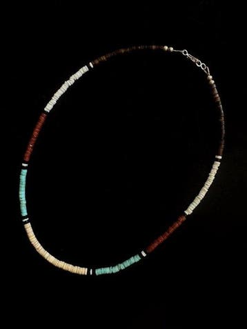 Decoratief ornament - Multi-Stone Disc Bead Ethnic Handmade
