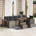 vidaXL Tuinbank Set met kussen met opslag met kussen 10 pcs, Verzenden