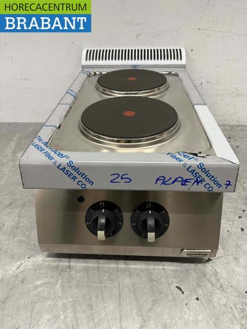 Acier inoxydable Electrolux Cuisinière électrique 2 feux 40, Verzenden