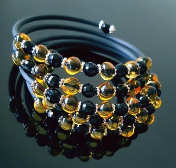 Amber Natuurlijke Baltische amber armband - chique avond- 12