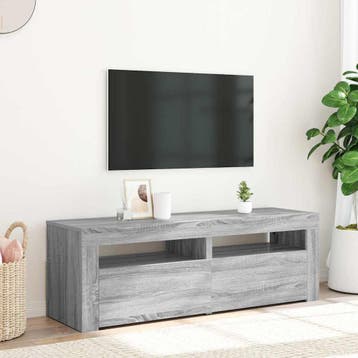 vidaXL Tv-meubel met LED-verlichting 120x35x40 cm grijs, Huis en Inrichting, Verzenden, Nieuw