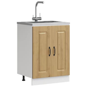vidaXL Spoelbakonderkast Kalmar 60x46x81,5 cm hout, Verzenden, Nieuw