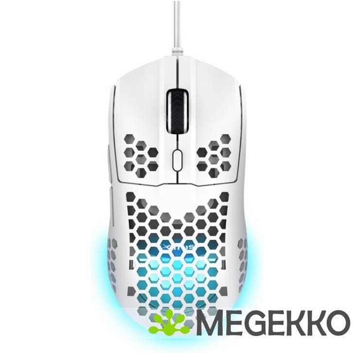 Trust GXT 928 HELOX Witte Gaming Muis, Computers en Software, Overige Computers en Software, Nieuw, Verzenden