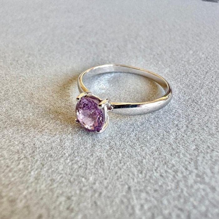 Bague - 18 carats Or blanc - 1.13ct. tw. Saphir - Saphir, Bijoux, Sacs & Beauté, Bagues