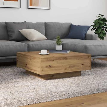 vidaXL Artisanaal eiken 80 x 80 x 31 cm Bewerkt hout, Verzenden