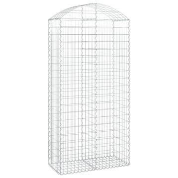 vidaXL Schanskorf gewelfd 100x50x200/220 cm gegalvaniseerd, Verzenden, Nieuw