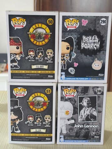 Funko - Funko Pop Lotto da 4 pop Rock-Exclusive- Special