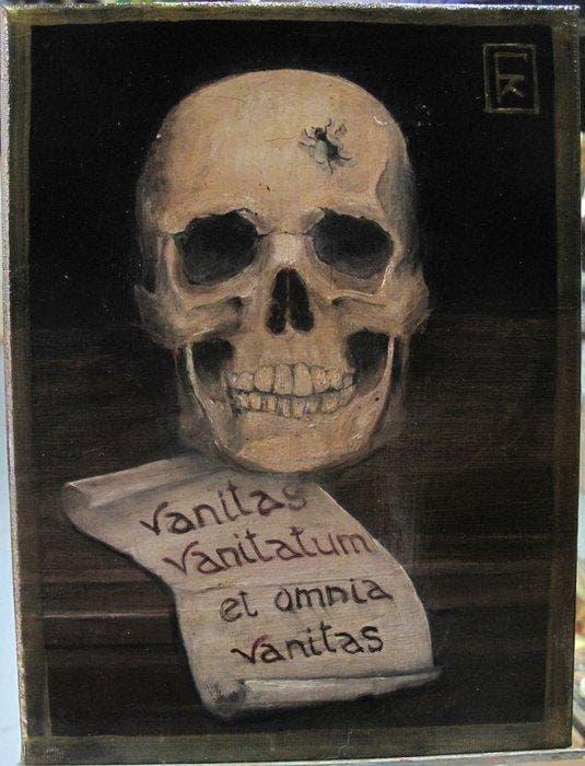École italienne (XX) - Memento Mori, Antiquités & Art, Art | Peinture | Classique