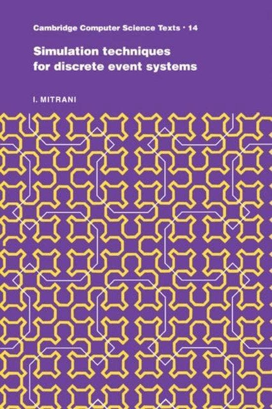 Simulation Techniques for Discrete Event Systems - Mitrani, Livres, Livres Autre, Envoi