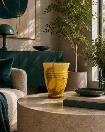 verreries Scailmont - Vase - ART DÉCO - années 1930 - Verre, Antiek en Kunst