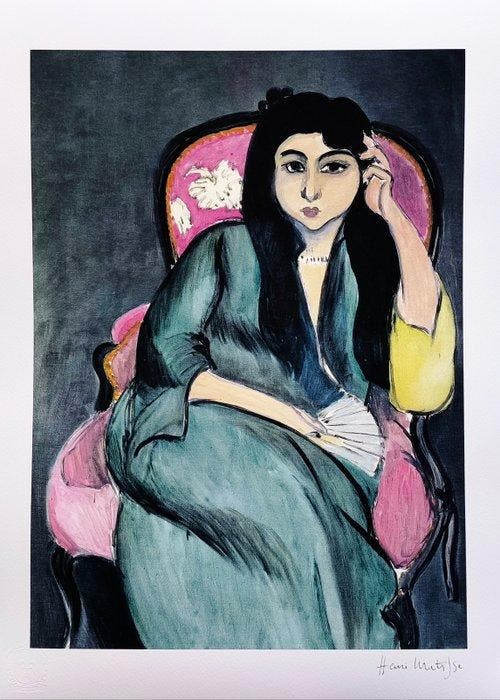 Henri Matisse (1869-1954) (after) - Laurette en vert dans, Antiek en Kunst, Curiosa en Brocante