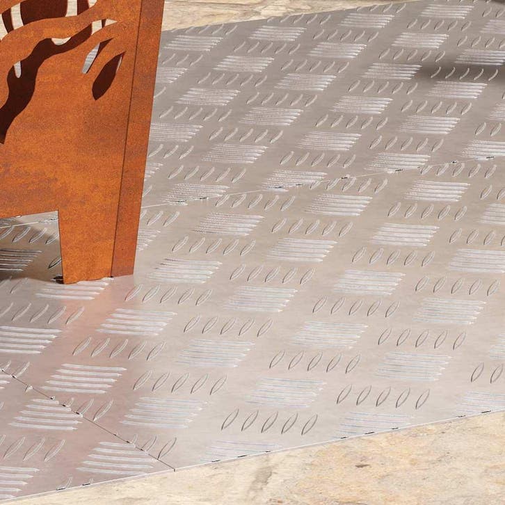 vidaXL Trap Tread Rechthoekig 4 pcs Zilver 90 x 50 cm, Bricolage & Construction, Échelles & Escaliers, Envoi