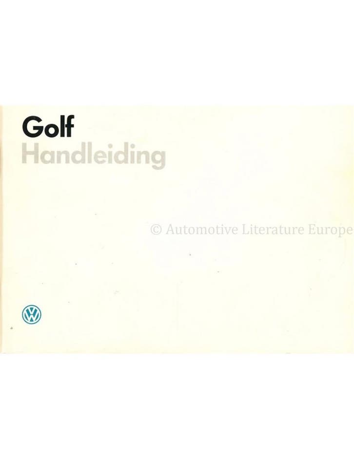1986 VOLKSWAGEN GOLF INSTRUCTIEBOEKJE NEDERLANDS, Autos : Divers, Modes d'emploi & Notices d'utilisation