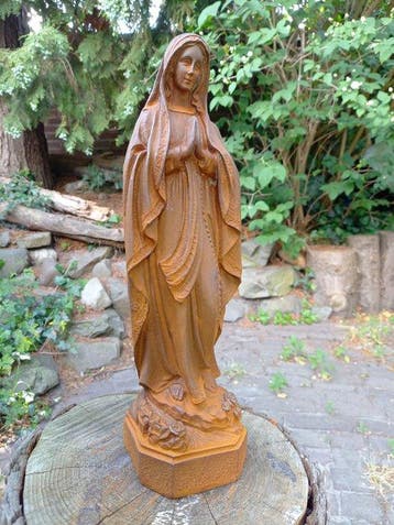Statue, Saint Mary the Virgin - 38 cm - Fonte, Antiquités & Art
