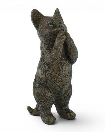 Sculpture, Adorable Kitten - 24 cm - Bronze