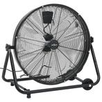 vidaXL Trommelventilator industrieel 172,5 W 60 cm zwart, Verzenden