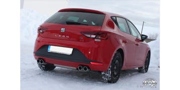 FOX Seat Leon 5F - starre achteras einddemper uitgang rechts, Verzenden