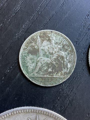 Indochine française. Collection of silver coins 1900-1937