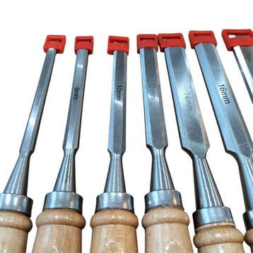 Unused Woodworking Flat Chisel Set — 12 Pieces, 6mm–38mm,