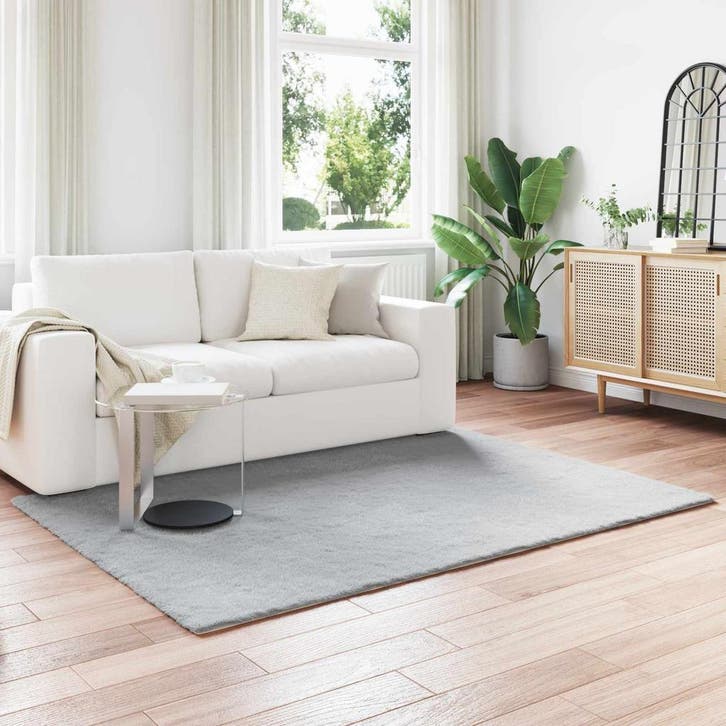 vidaXL Antislip vloerkleed van imitatie konijnenbont OLITE, Maison & Meubles, Ameublement | Tapis & Moquettes, Envoi