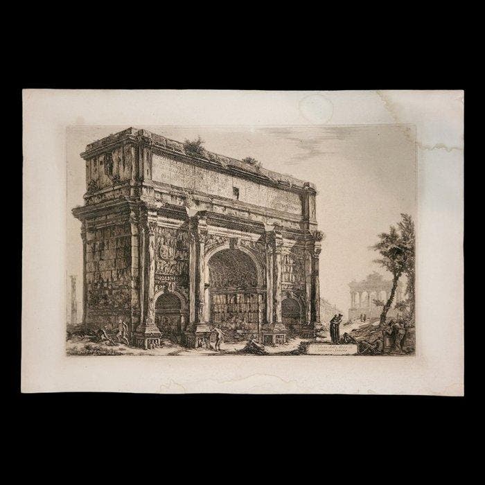Giovanni Battista Piranesi (1720-1778) - Veduta dellArco di, Antiquités & Art, Antiquités | Autres Antiquités