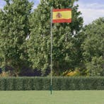 vidaXL Vlag met vlaggenmast Spanje 6,08 m aluminium, Diversen, Vlaggen en Wimpels, Verzenden, Nieuw