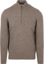 Barbour Half Zip Trui Wol Taupe maat Maat 48/50 (M) Heren, Barbour, Bruin, Nieuw, Verzenden