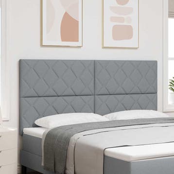 vidaXL Hoofdbord Lichtgrijs 180 cm Stof, Huis en Inrichting, Verzenden, Nieuw
