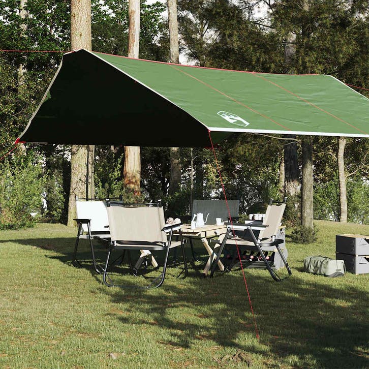 vidaXL Kampeerluifel waterdicht 420x440 cm groen, Caravans en Kamperen, Tenten, Nieuw, Verzenden