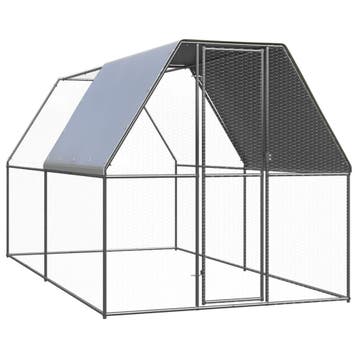 vidaXL Kippenhok 2x4x2 m gegalvaniseerd staal, Verzenden