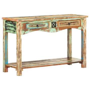 vidaXL Wandtafel 120x40x75 cm massief gerecycled hout, Verzenden